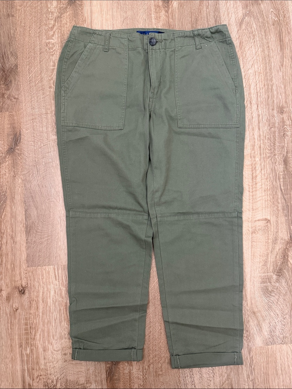 NWOT Francesca’s Women’s Blue Rain Olive Green Chino Pants